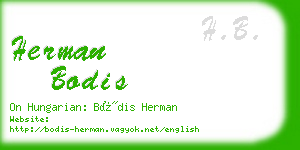 herman bodis business card